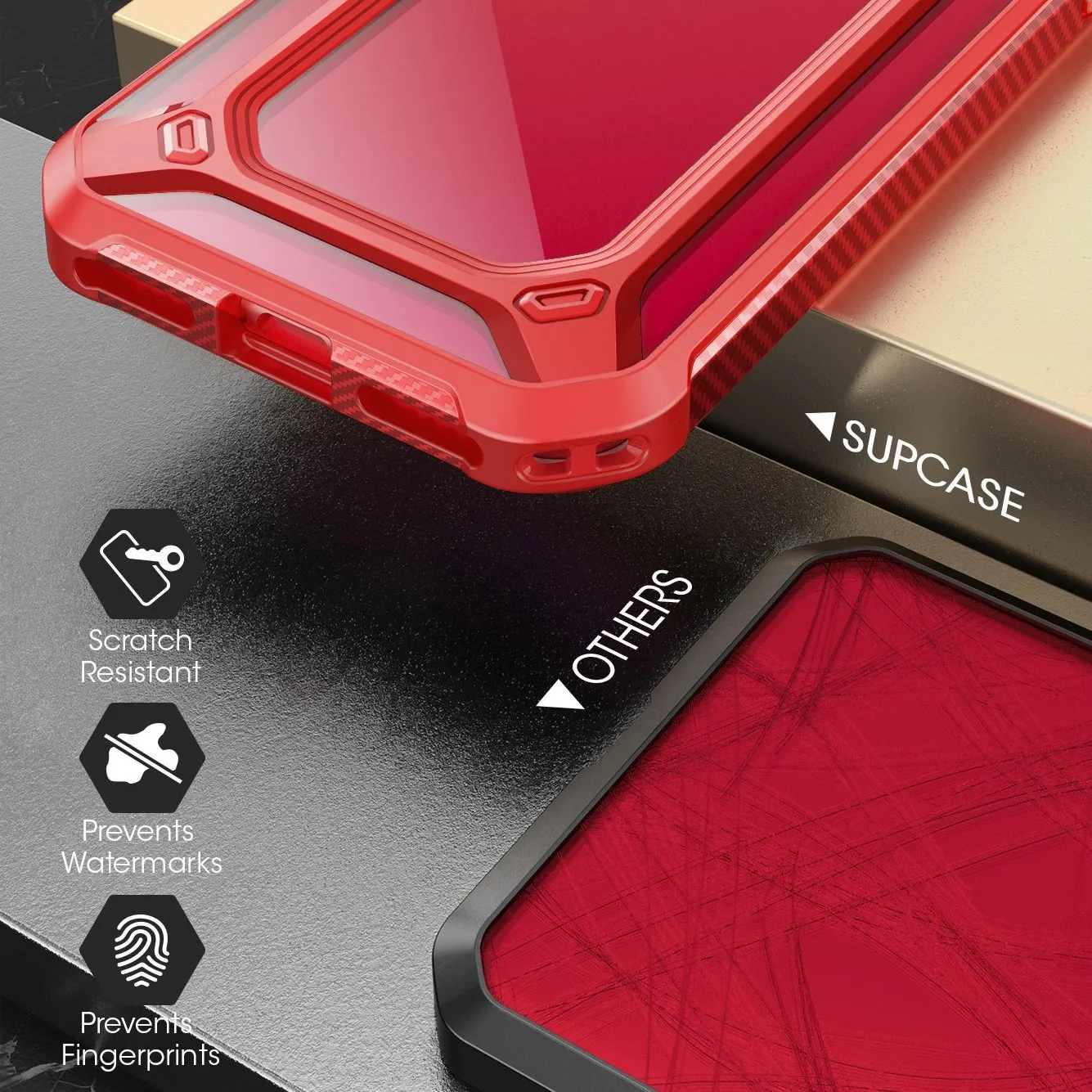 Trendy 2025 iPhone SE Unicorn Beetle Exo Clear Case-Red  Dont Miss Out!