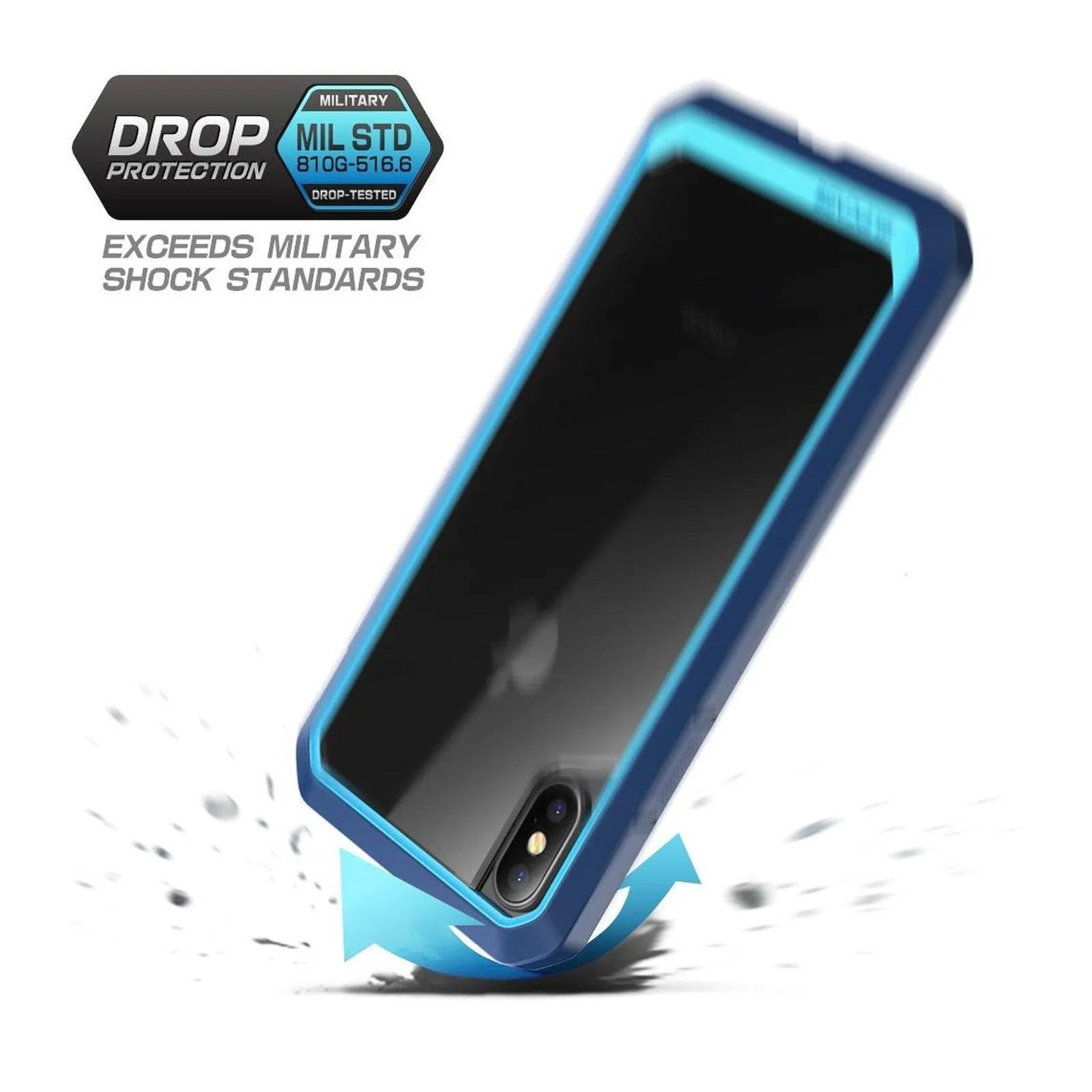 Trendy 2025 iPhone X / XS Unicorn Beetle Clear Bumper Case-Blue  Ends Soon!