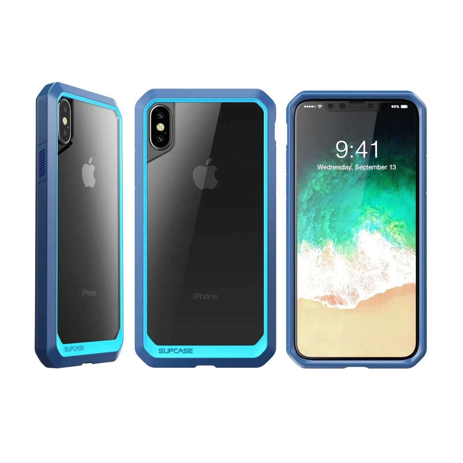 Trendy 2025 iPhone X / XS Unicorn Beetle Clear Bumper Case-Blue  Ends Soon!