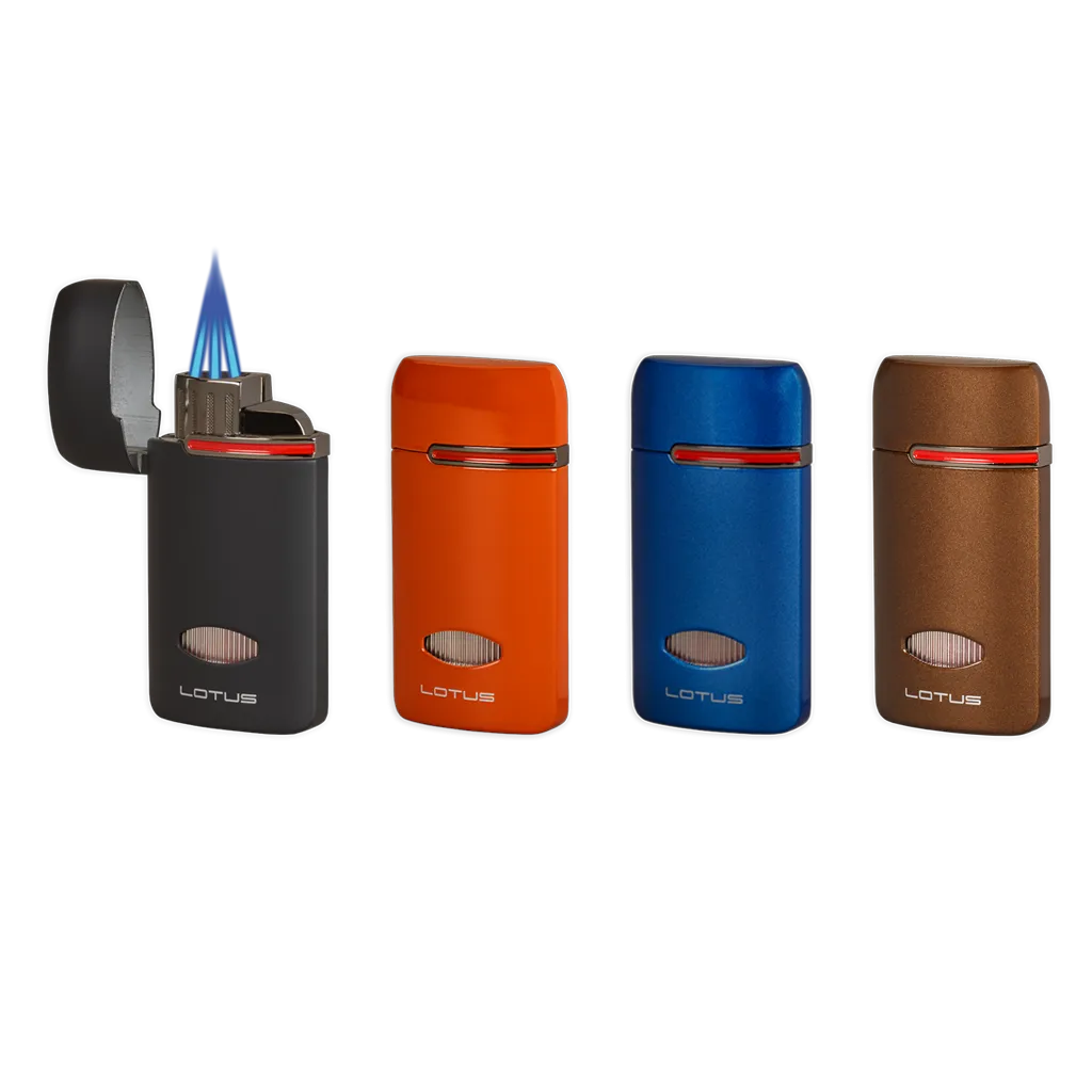 Trendy 2025 Lotus Lighter L76 Matrix Triple Jet Lighter with Cigar Punch  Almost Gone!