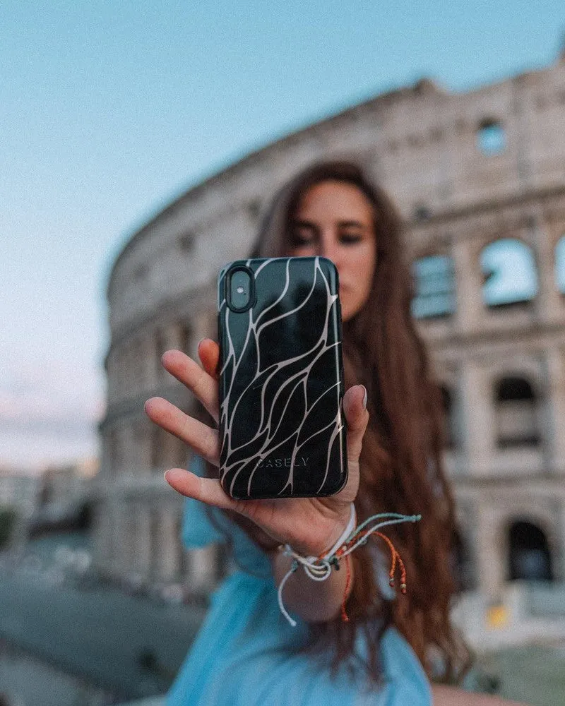 Trendy 2025 Midnight Ride | Black and Gold Metallic Waves Case  Almost Gone!
