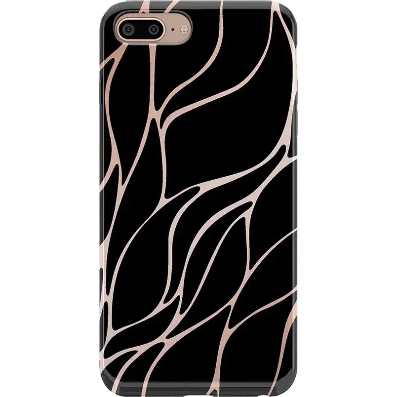 Trendy 2025 Midnight Ride | Black and Gold Metallic Waves Case  Almost Gone!