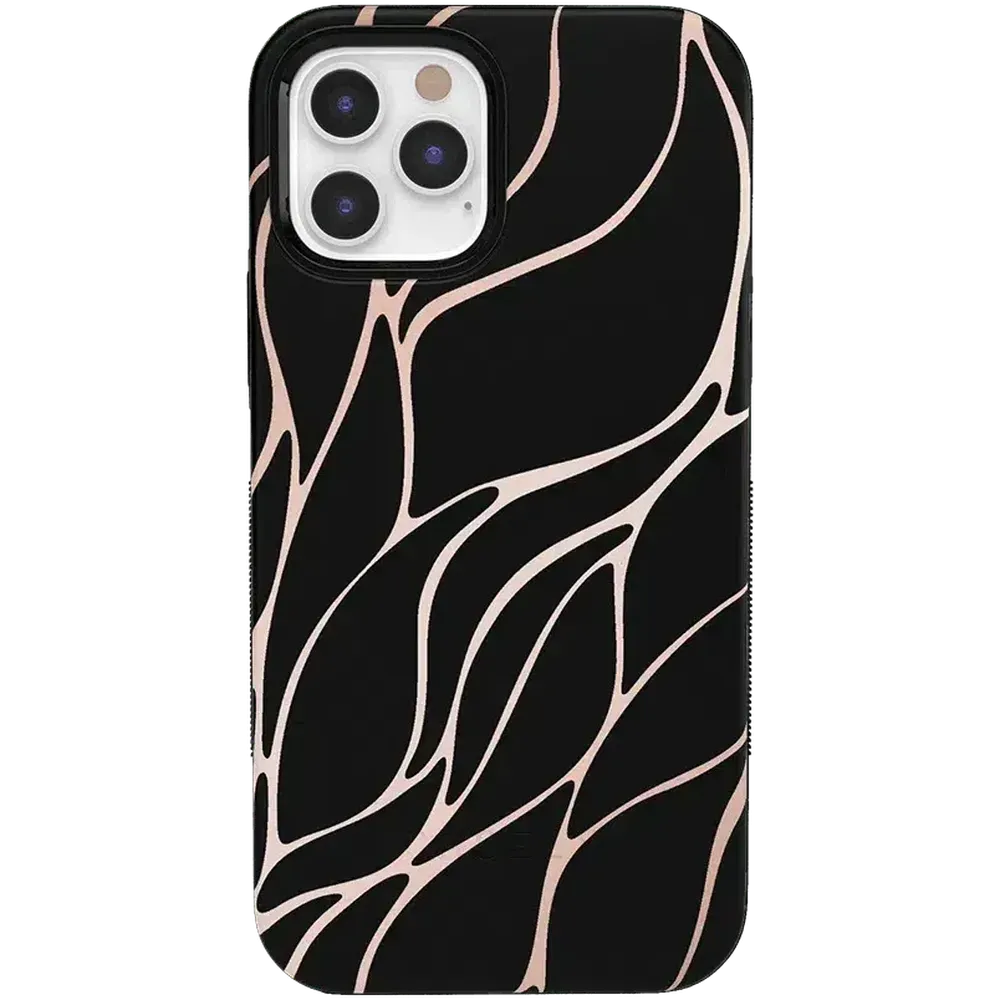 Trendy 2025 Midnight Ride | Black and Gold Metallic Waves Case  Almost Gone!