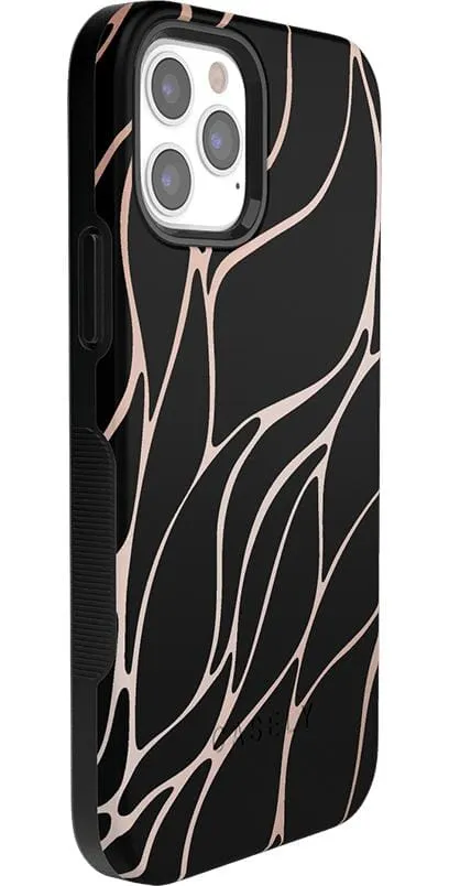 Trendy 2025 Midnight Ride | Black and Gold Metallic Waves Case  Almost Gone!