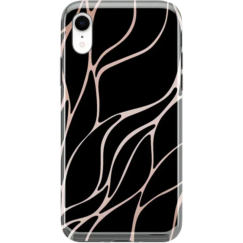 Trendy 2025 Midnight Ride | Black and Gold Metallic Waves Case  Almost Gone!