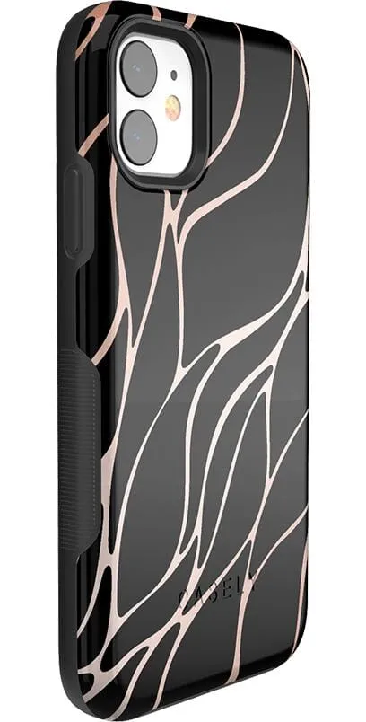 Trendy 2025 Midnight Ride | Black and Gold Metallic Waves Case  Almost Gone!
