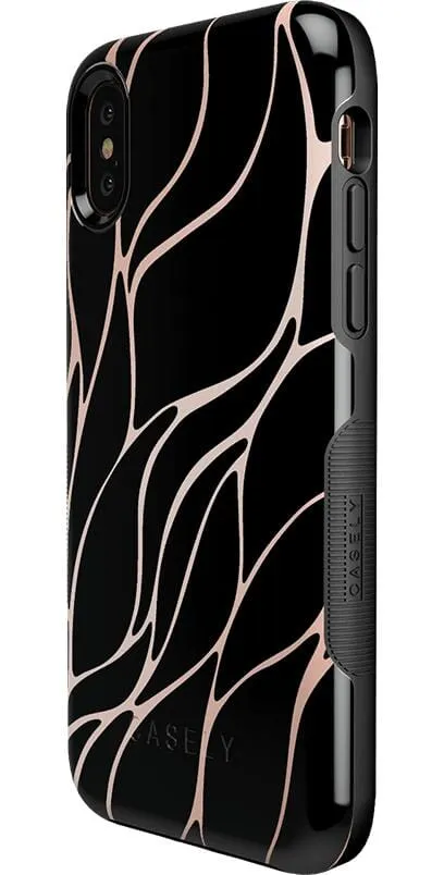 Trendy 2025 Midnight Ride | Black and Gold Metallic Waves Case  Almost Gone!