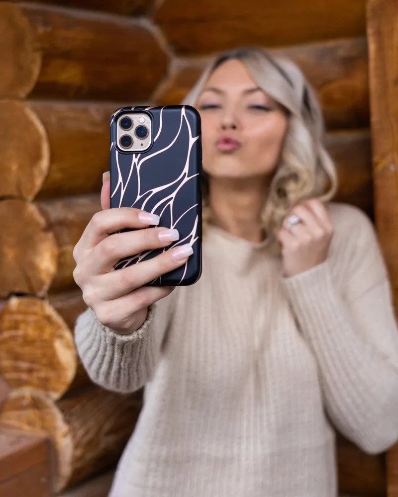 Trendy 2025 Midnight Ride | Black and Gold Metallic Waves Case  Almost Gone!