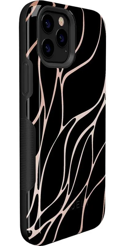Trendy 2025 Midnight Ride | Black and Gold Metallic Waves Case  Almost Gone!