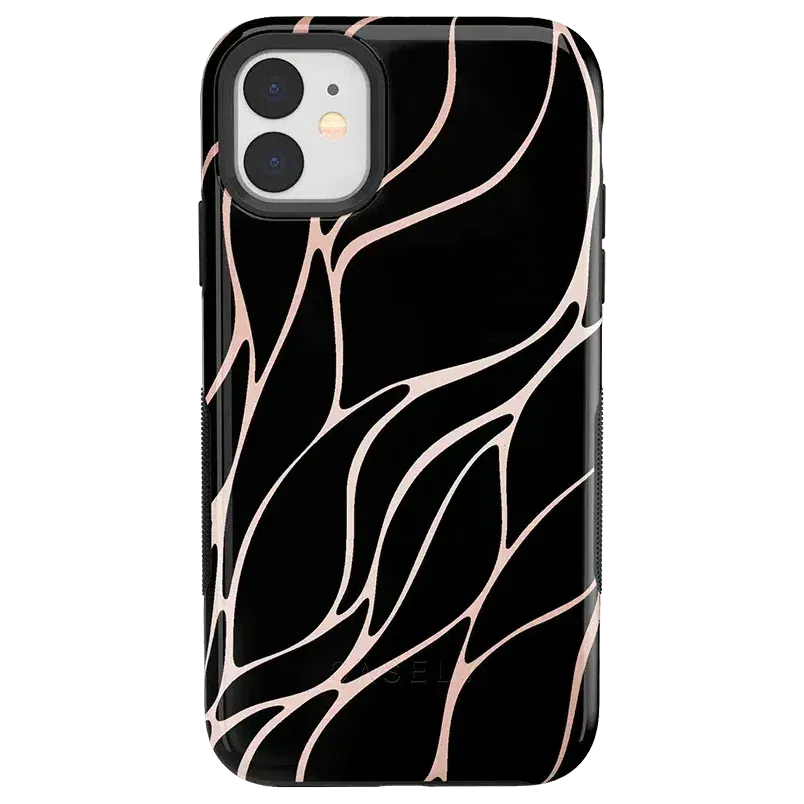 Trendy 2025 Midnight Ride | Black and Gold Metallic Waves Case  Almost Gone!