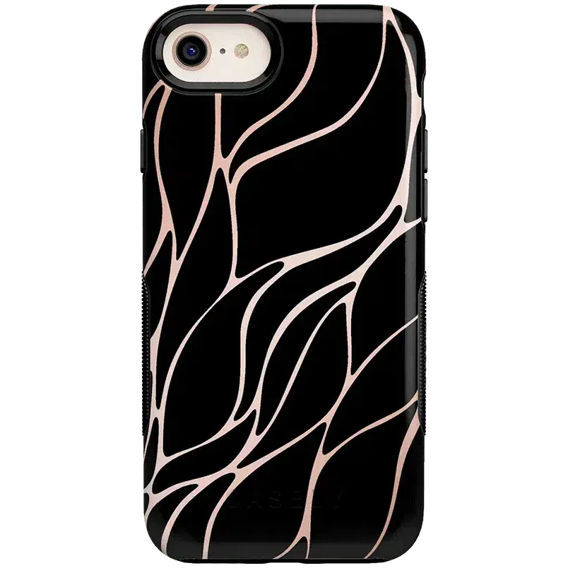 Trendy 2025 Midnight Ride | Black and Gold Metallic Waves Case  Almost Gone!