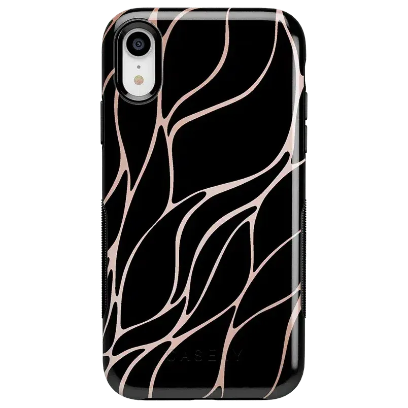 Trendy 2025 Midnight Ride | Black and Gold Metallic Waves Case  Almost Gone!