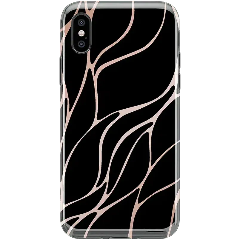 Trendy 2025 Midnight Ride | Black and Gold Metallic Waves Case  Almost Gone!