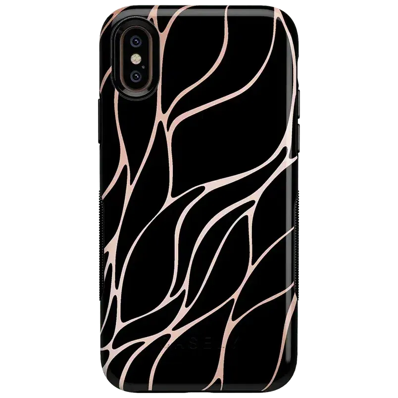 Trendy 2025 Midnight Ride | Black and Gold Metallic Waves Case  Almost Gone!