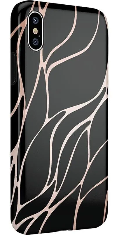Trendy 2025 Midnight Ride | Black and Gold Metallic Waves Case  Almost Gone!