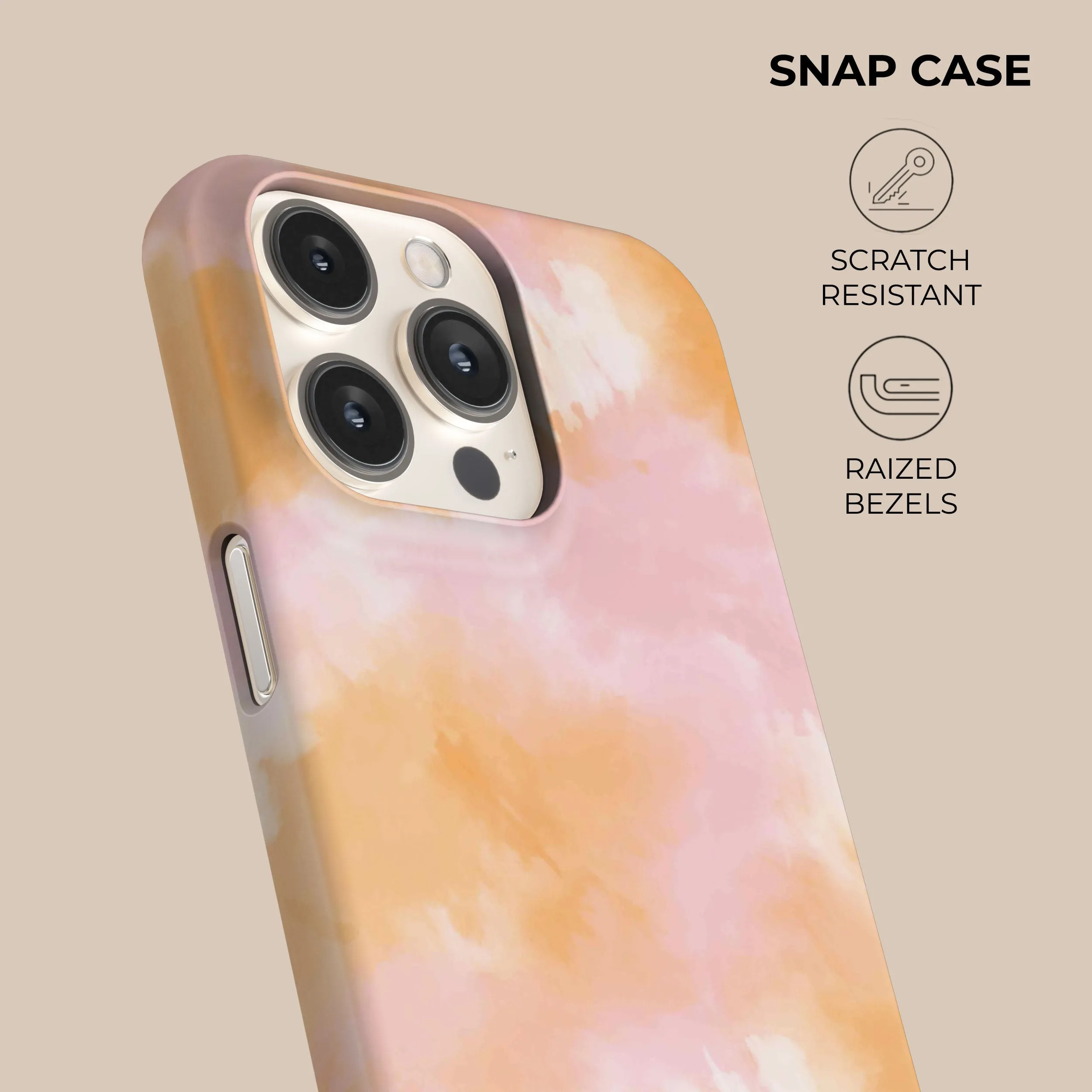 Trendy 2025 Pink Orange Tie Dye Phone Case  Limited Availability!