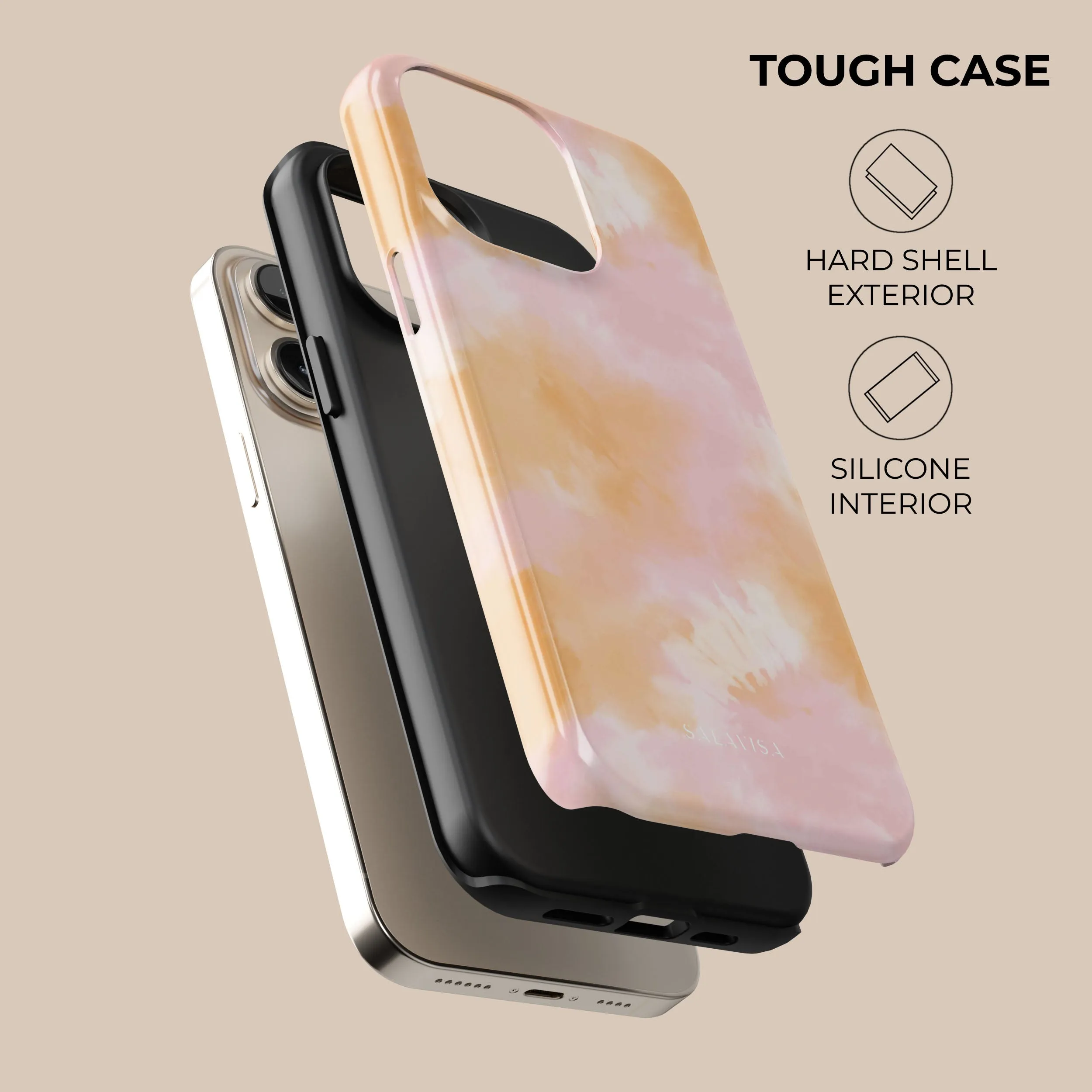 Trendy 2025 Pink Orange Tie Dye Phone Case  Limited Availability!