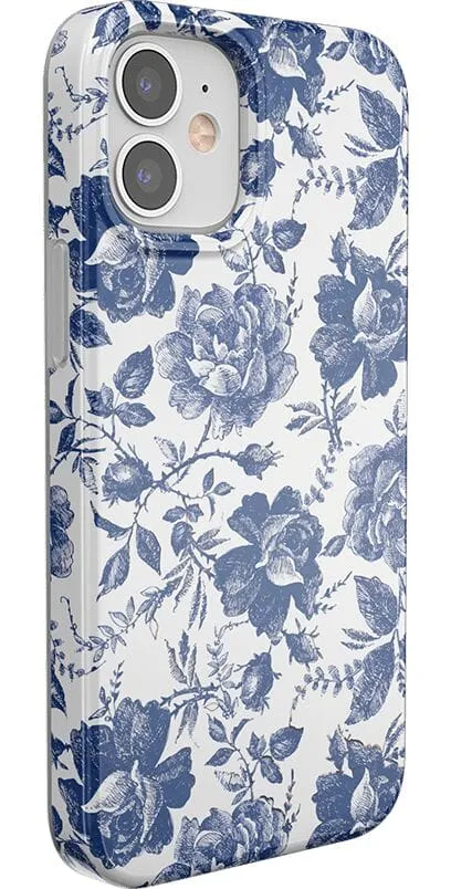 Trendy 2025 Rose to Fame | Blue & White Rose Floral Case  Stylish & Comfortable