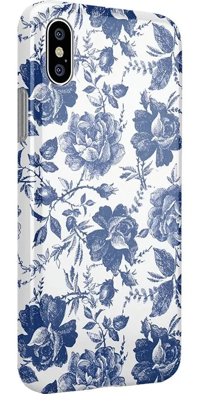Trendy 2025 Rose to Fame | Blue & White Rose Floral Case  Stylish & Comfortable