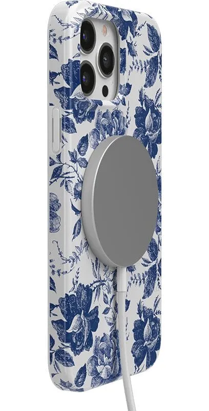 Trendy 2025 Rose to Fame | Blue & White Rose Floral Case  Stylish & Comfortable