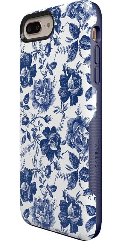Trendy 2025 Rose to Fame | Blue & White Rose Floral Case  Stylish & Comfortable