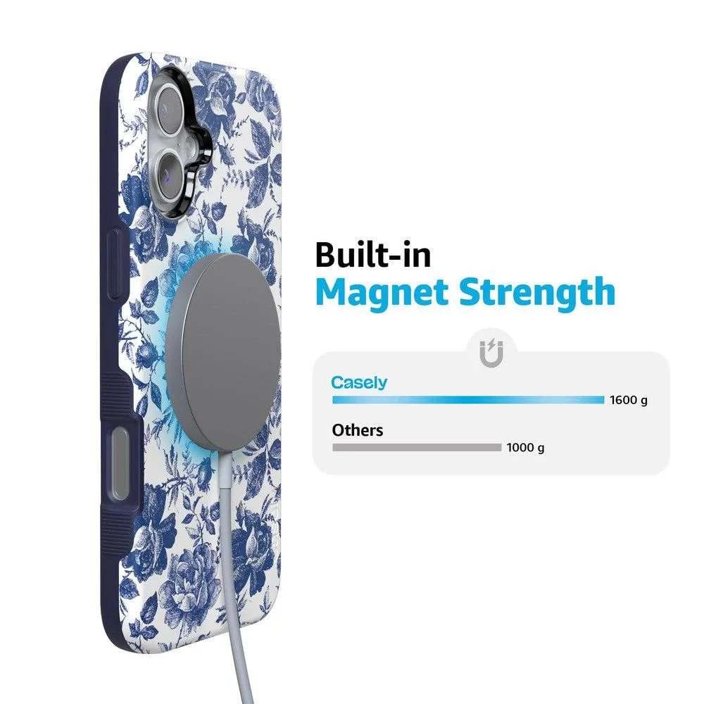 Trendy 2025 Rose to Fame | Blue & White Rose Floral Case  Stylish & Comfortable