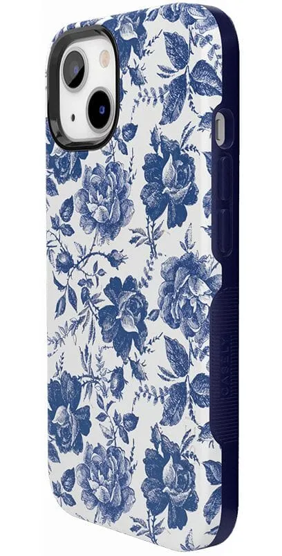 Trendy 2025 Rose to Fame | Blue & White Rose Floral Case  Stylish & Comfortable