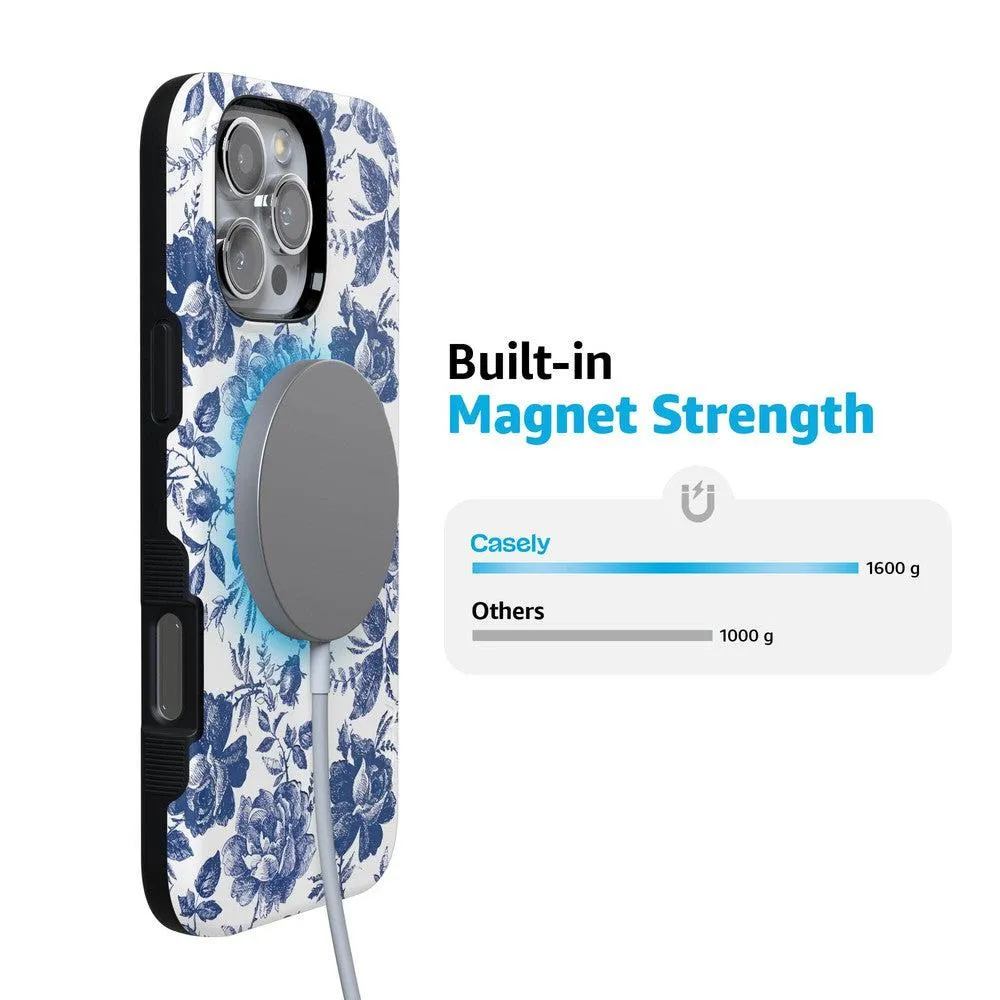 Trendy 2025 Rose to Fame | Blue & White Rose Floral Case  Stylish & Comfortable