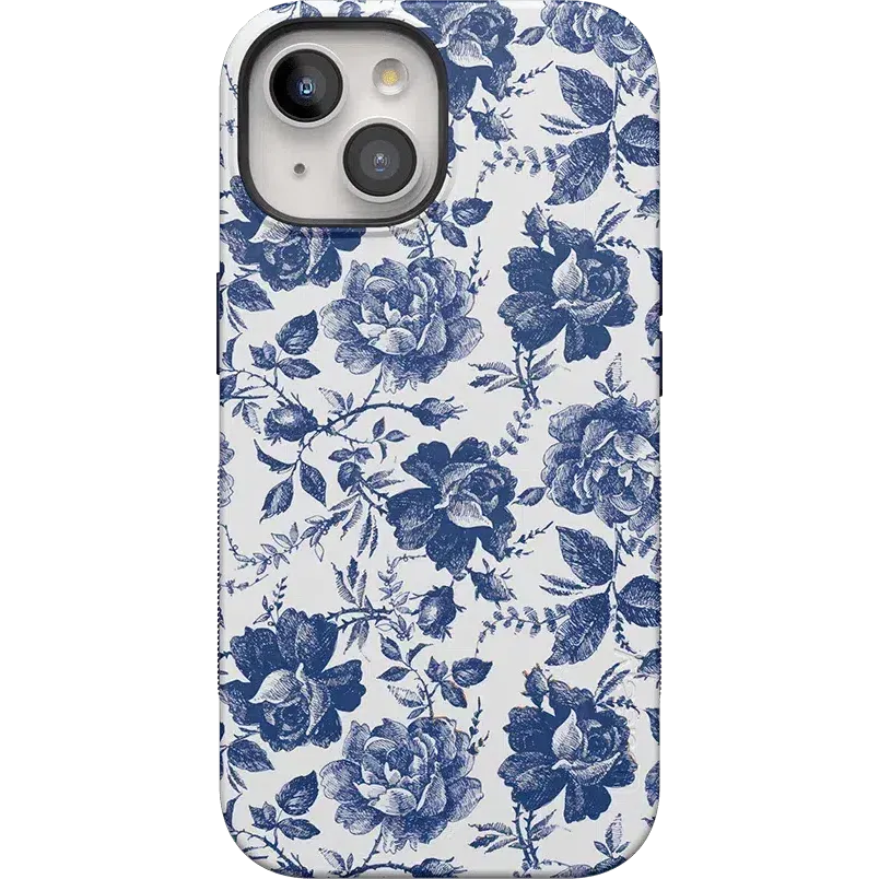 Trendy 2025 Rose to Fame | Blue & White Rose Floral Case  Stylish & Comfortable