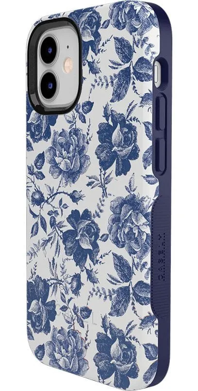 Trendy 2025 Rose to Fame | Blue & White Rose Floral Case  Stylish & Comfortable