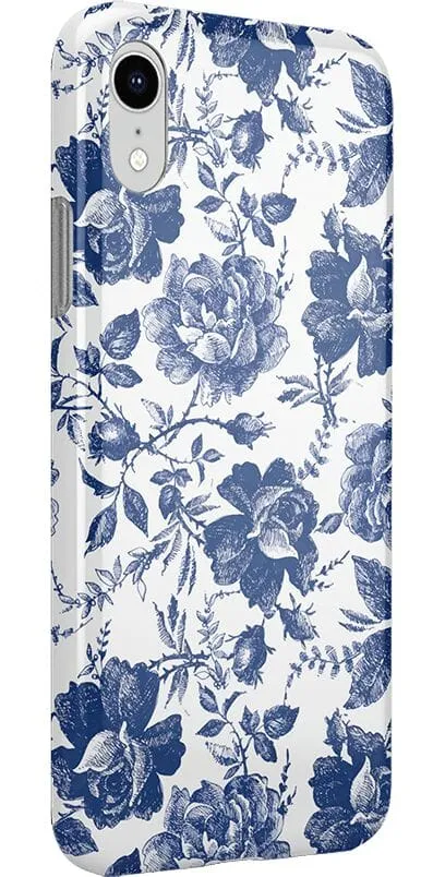Trendy 2025 Rose to Fame | Blue & White Rose Floral Case  Stylish & Comfortable
