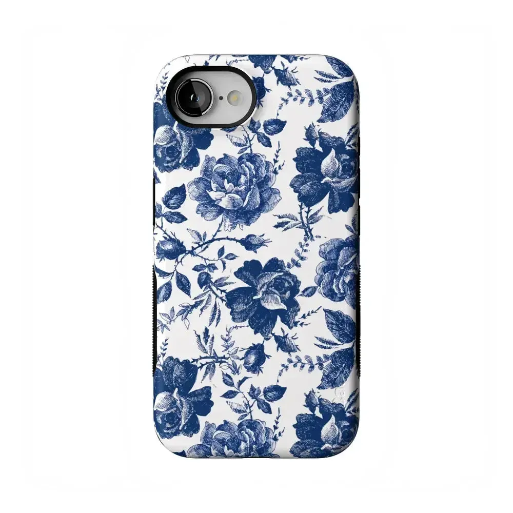 Trendy 2025 Rose to Fame | Blue & White Rose Floral Case  Stylish & Comfortable