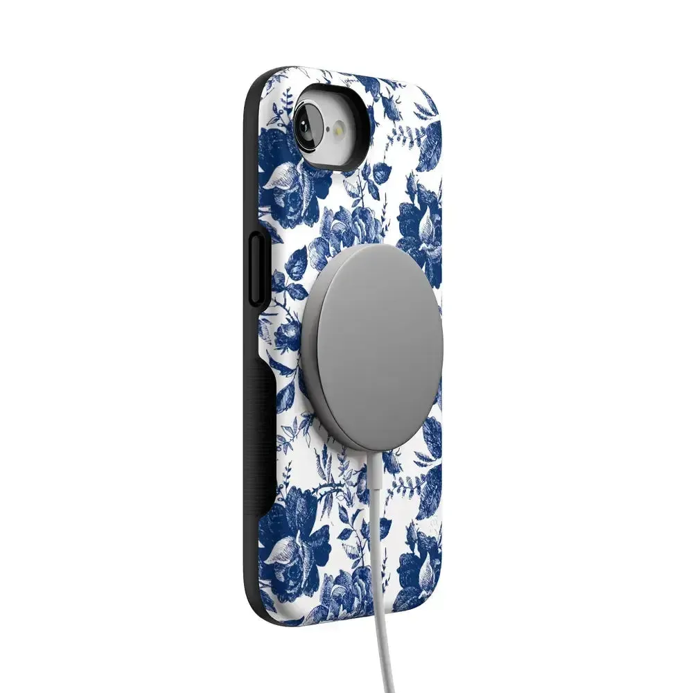 Trendy 2025 Rose to Fame | Blue & White Rose Floral Case  Stylish & Comfortable