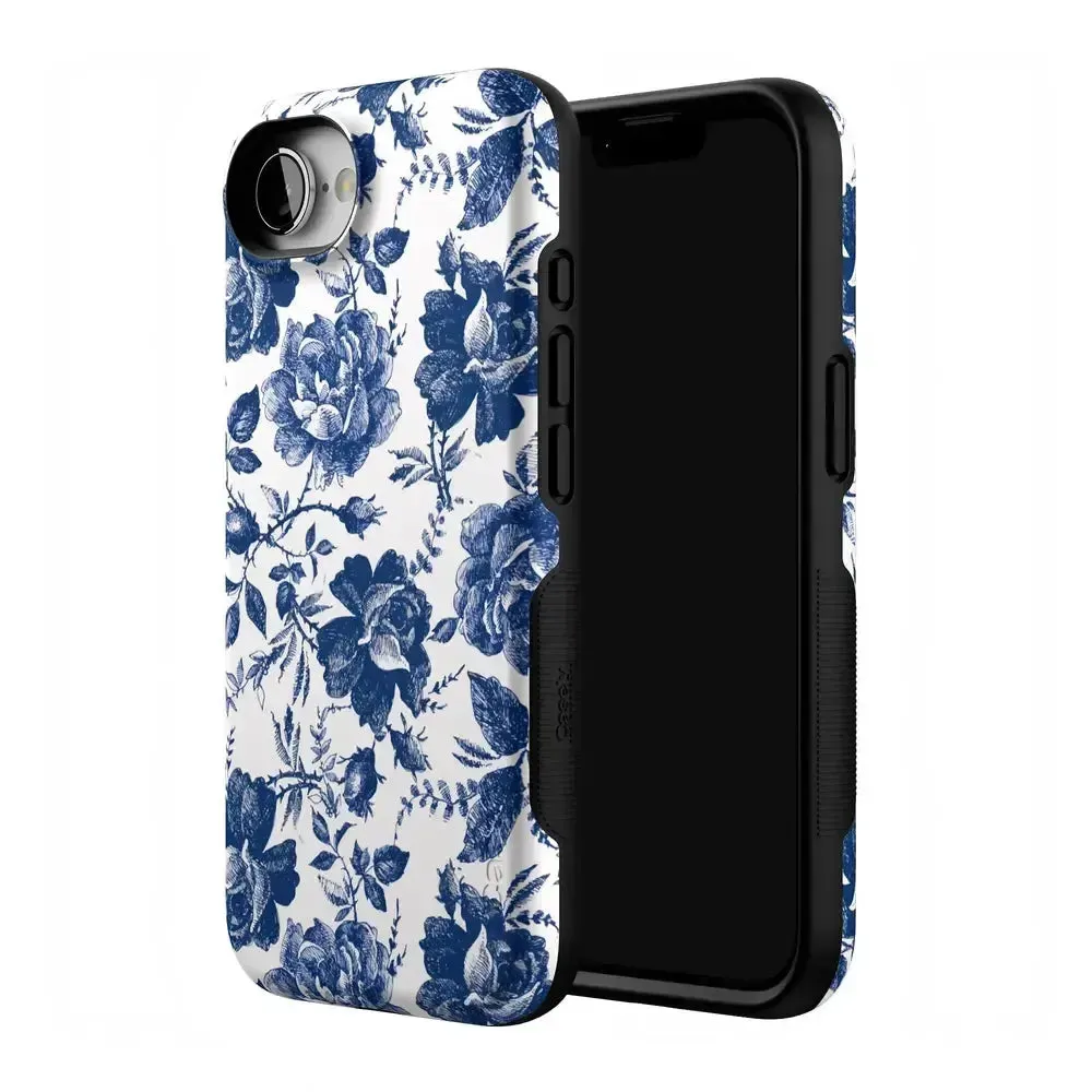 Trendy 2025 Rose to Fame | Blue & White Rose Floral Case  Stylish & Comfortable