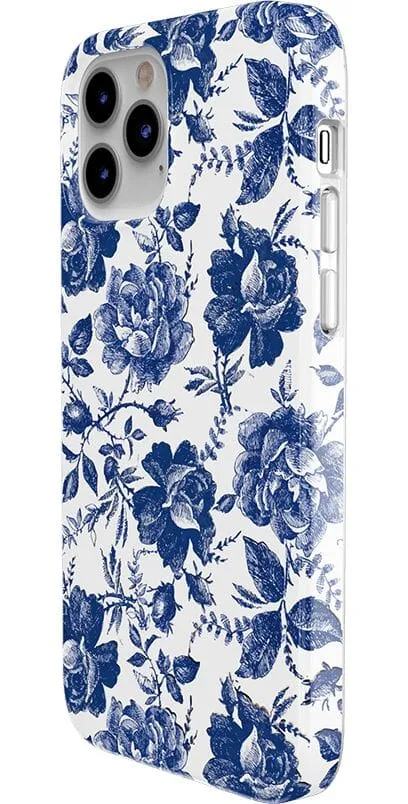 Trendy 2025 Rose to Fame | Blue & White Rose Floral Case  Stylish & Comfortable