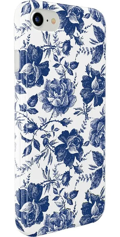 Trendy 2025 Rose to Fame | Blue & White Rose Floral Case  Stylish & Comfortable