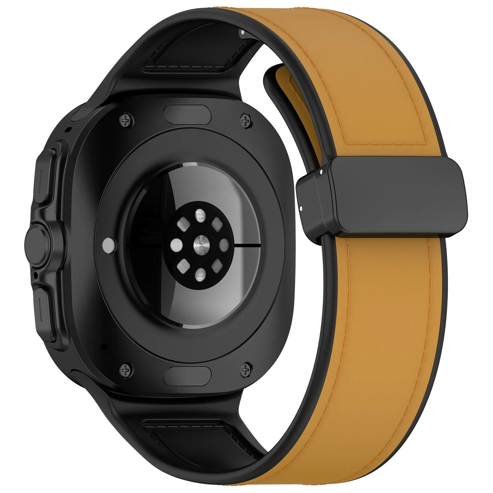 Trendy 2025 Samsung Galaxy Watch Ultra Leather Hybrid Strap (Light Brown)  Limited Stock!