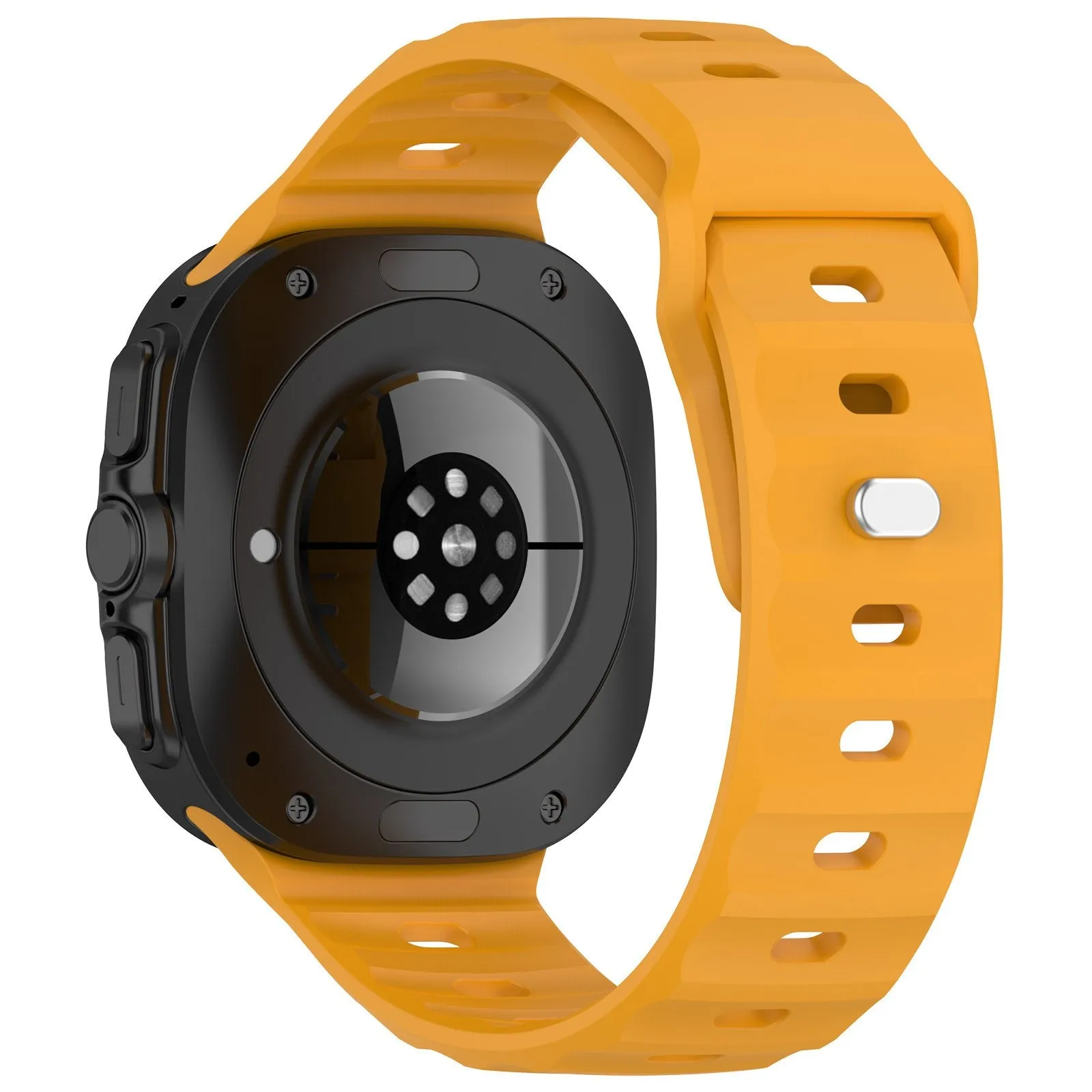 Trendy 2025 Samsung Galaxy Watch Ultra Outdoor Silicone Strap (Orange-Yellow)  Limited Release!