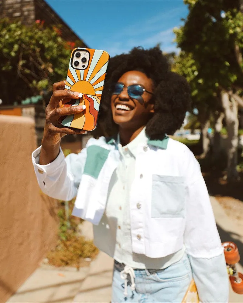 Trendy 2025 Shine On | Retro Sunset Case  Ends Soon!