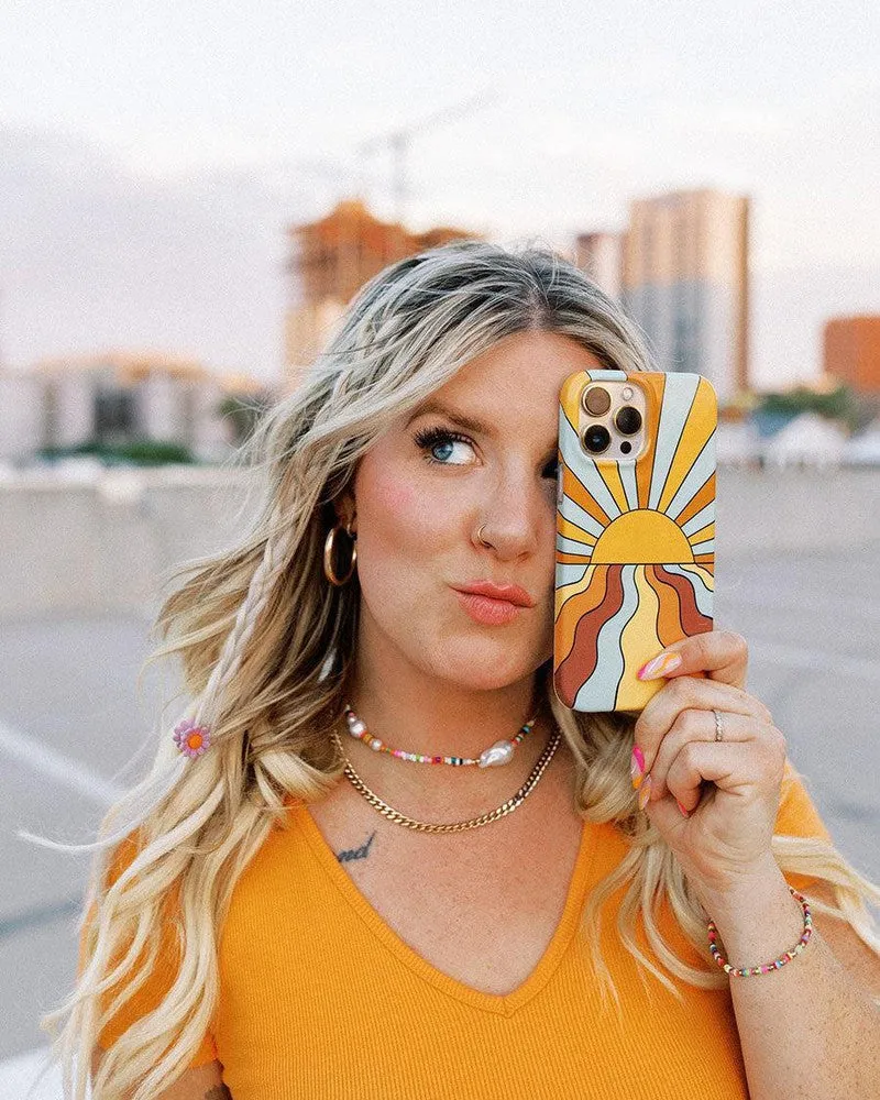 Trendy 2025 Shine On | Retro Sunset Case  Ends Soon!