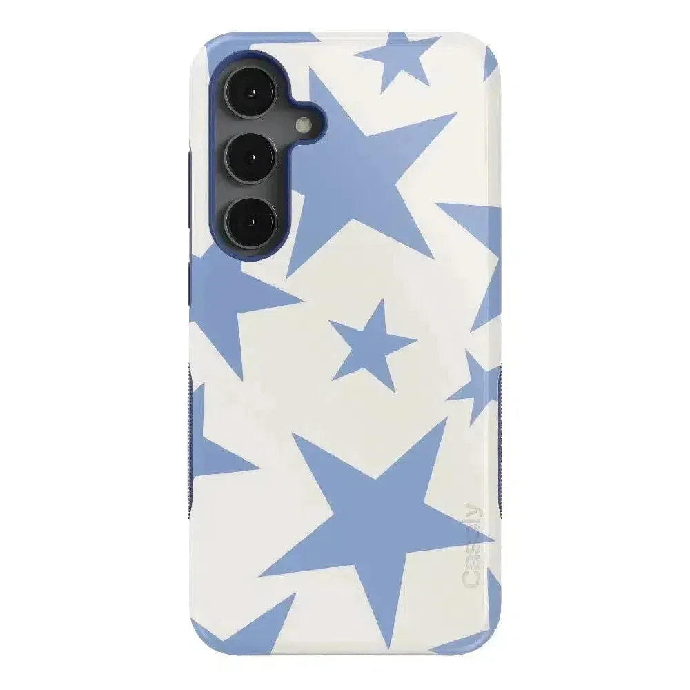 Trendy 2025 Stars Align | Blue & White Stars Samsung Case  Stylish & Comfortable