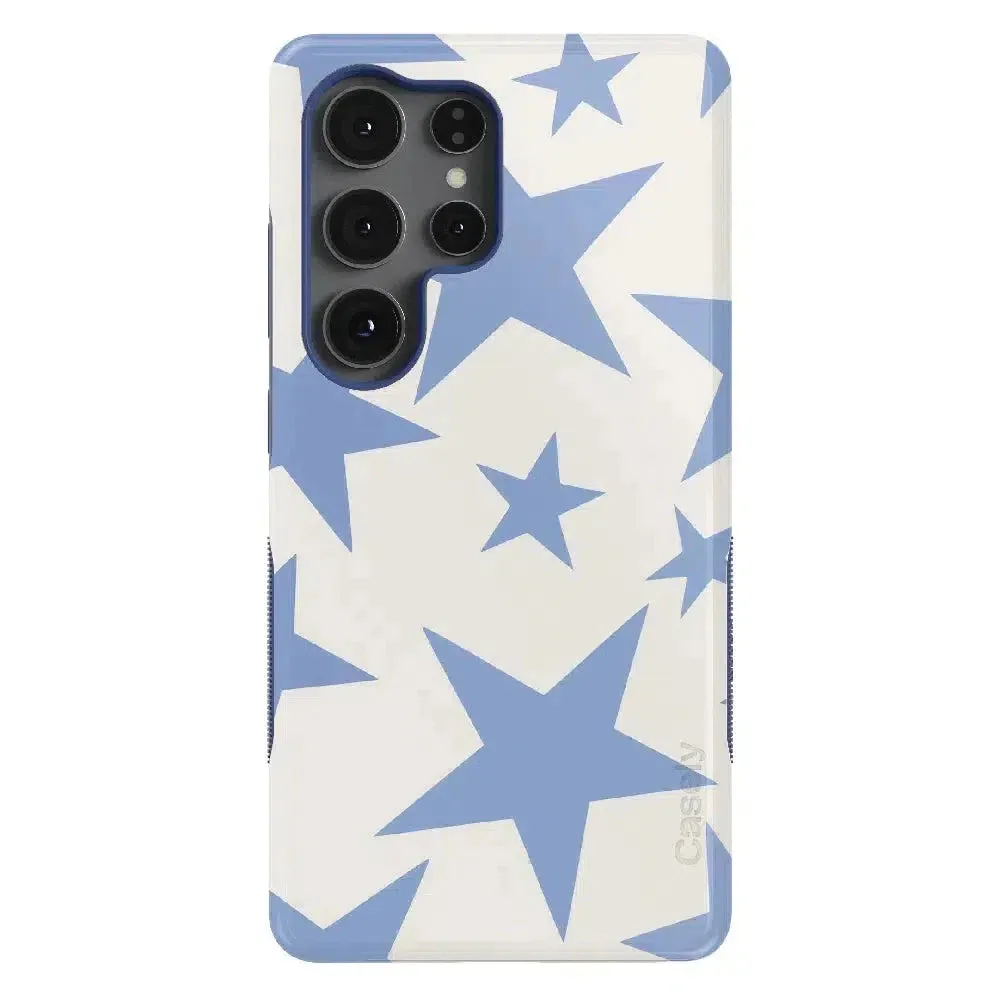 Trendy 2025 Stars Align | Blue & White Stars Samsung Case  Stylish & Comfortable