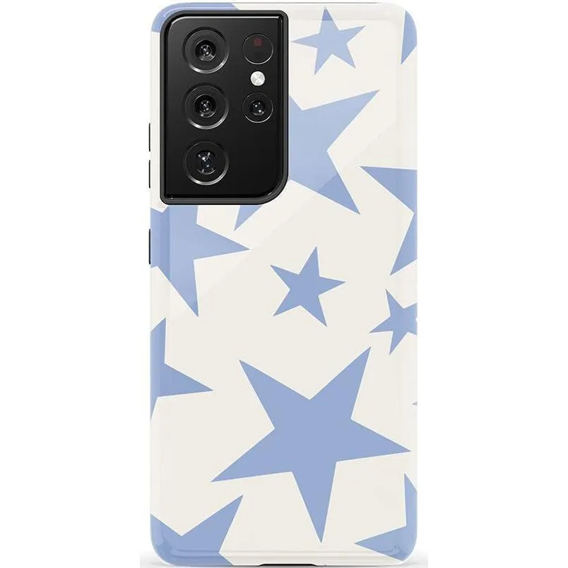 Trendy 2025 Stars Align | Blue & White Stars Samsung Case  Stylish & Comfortable