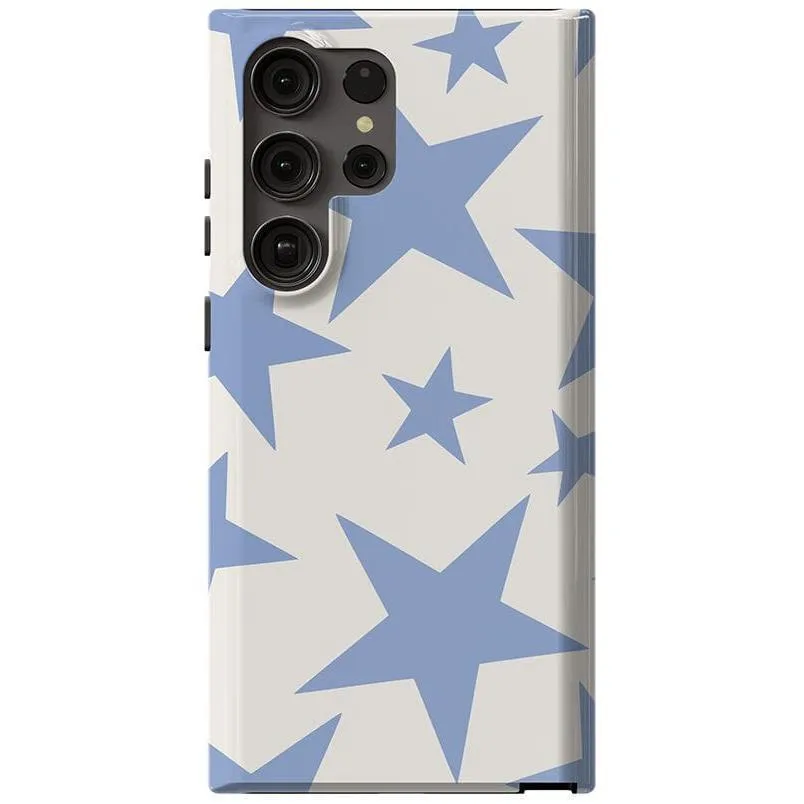 Trendy 2025 Stars Align | Blue & White Stars Samsung Case  Stylish & Comfortable