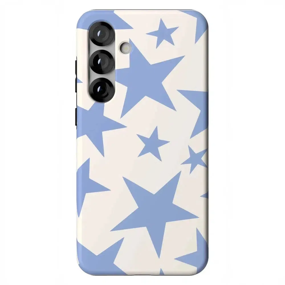 Trendy 2025 Stars Align | Blue & White Stars Samsung Case  Stylish & Comfortable