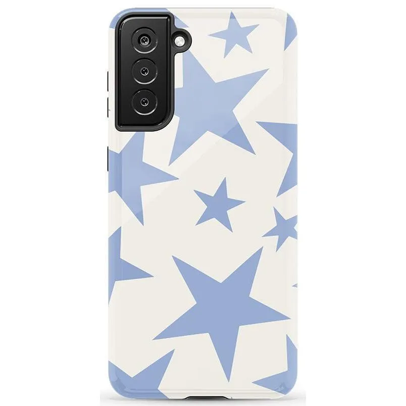 Trendy 2025 Stars Align | Blue & White Stars Samsung Case  Stylish & Comfortable