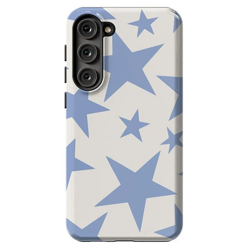 Trendy 2025 Stars Align | Blue & White Stars Samsung Case  Stylish & Comfortable