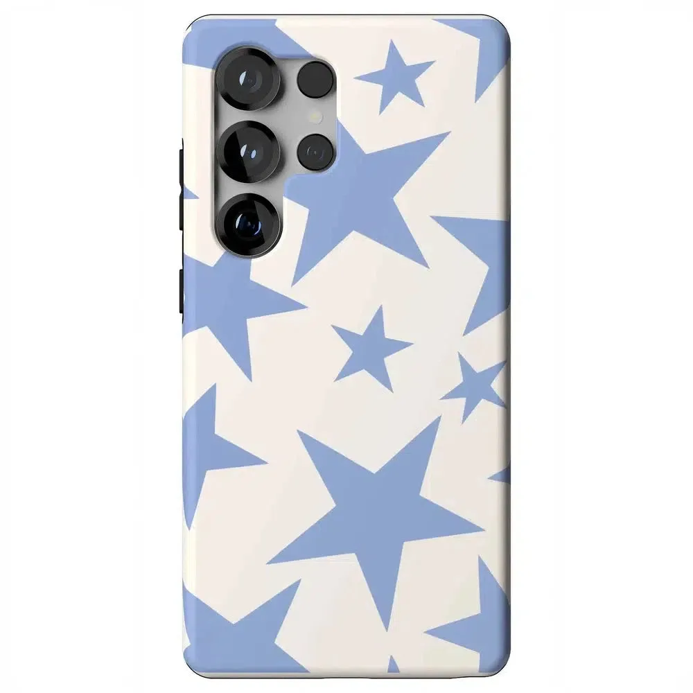 Trendy 2025 Stars Align | Blue & White Stars Samsung Case  Stylish & Comfortable