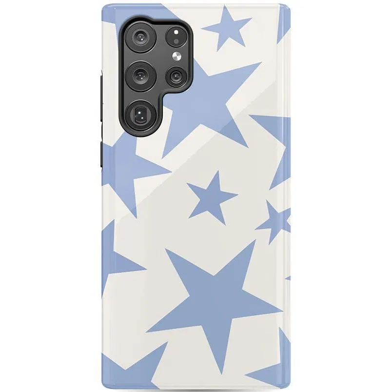 Trendy 2025 Stars Align | Blue & White Stars Samsung Case  Stylish & Comfortable
