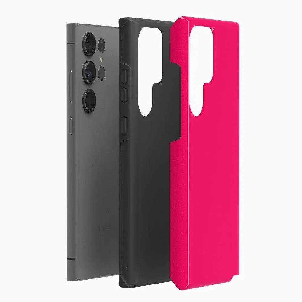Trendy 2025 Think Pink | Solid Neon Pink Samsung Case  Going Fast!